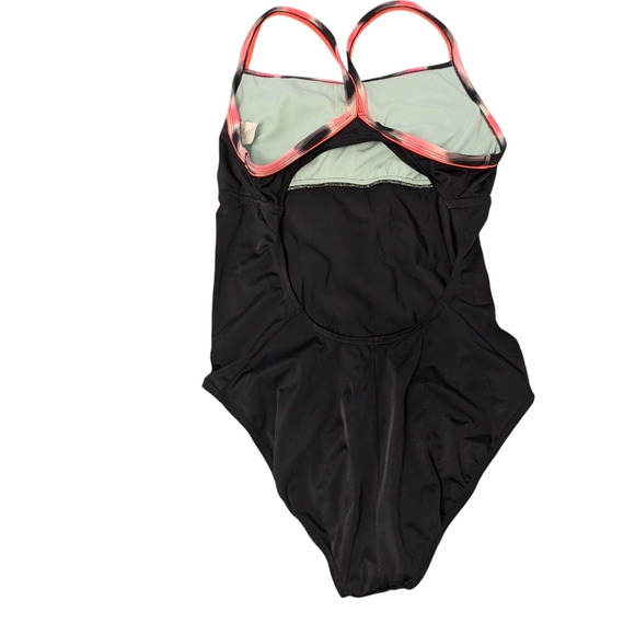 NIKE Onepiece Black Racing Swimsuit Pool Shelf Bra 14 - Picture 2 of 9